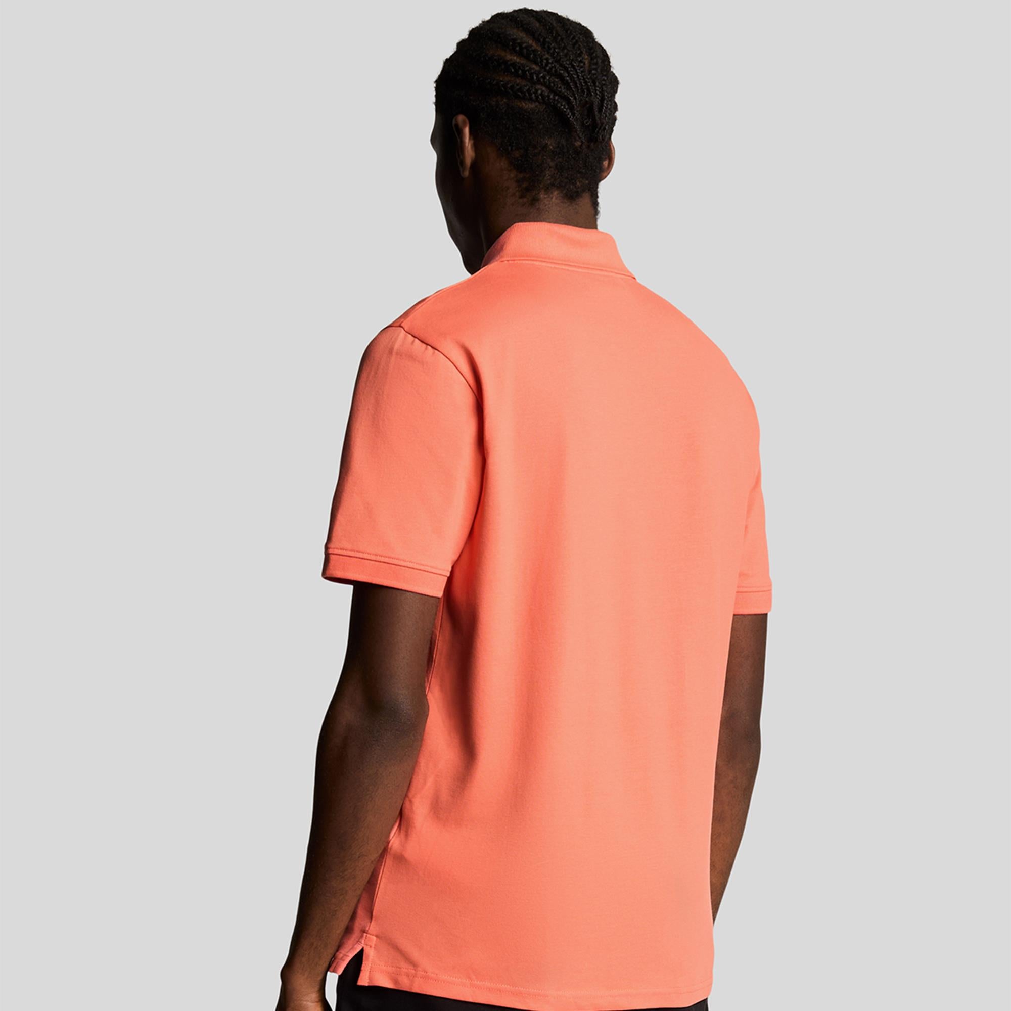 Lyle & Scott Plain Mens Polo Shirt Coral Stand